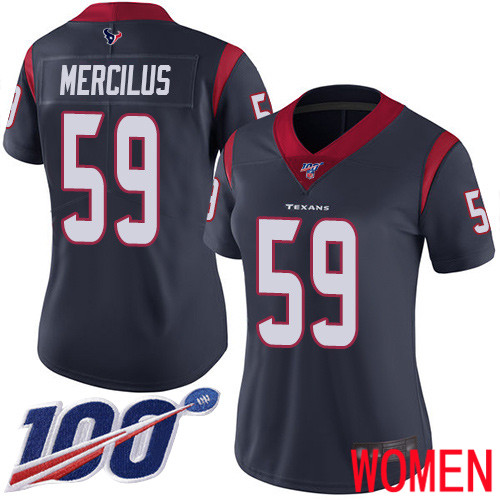 Houston Texans Limited Navy Blue Women Whitney Mercilus Home Jersey NFL Football #59 100th Season Vapor Untouchable